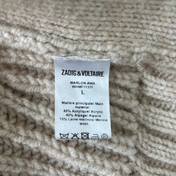 Zadig & Voltaire Marlon Awa Alpaca Blend Cream Sweater - Picture 15 of 16